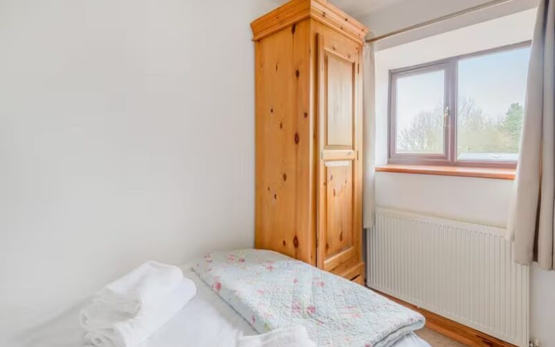 wardrobe of holiday cottage 5 at epworth fields holiday park in lincolnshire
