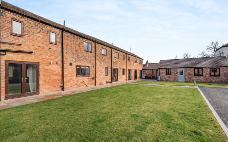 outside of holiday cottage 1 at epworth fields holiday park in lincolnshire